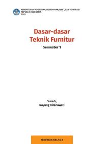 Dasar-Dasar Teknik Furnitur Kelas X Semester 1